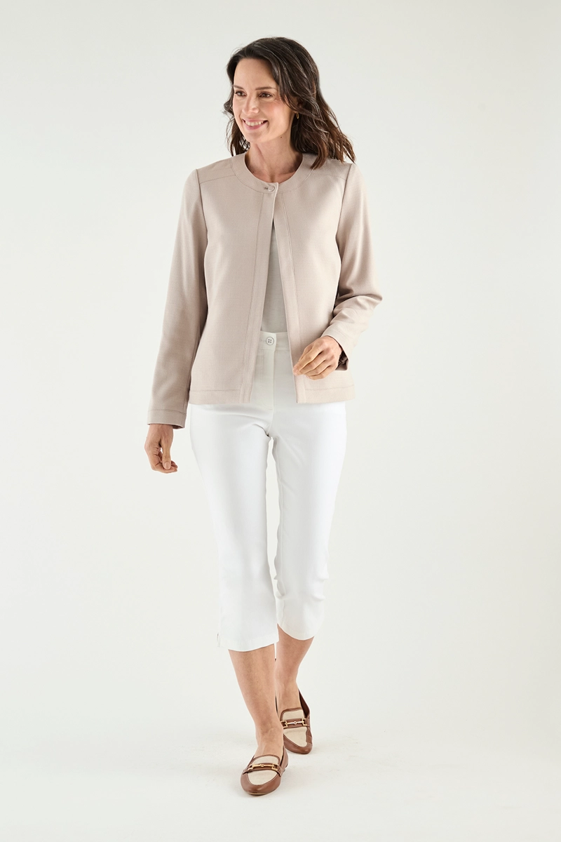 CHAQUETA MUJER GRIFFE GRIS CORTA - 1