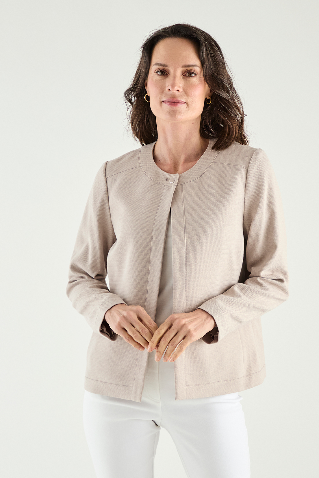 CHAQUETA MUJER GRIFFE GRIS CORTA - 5