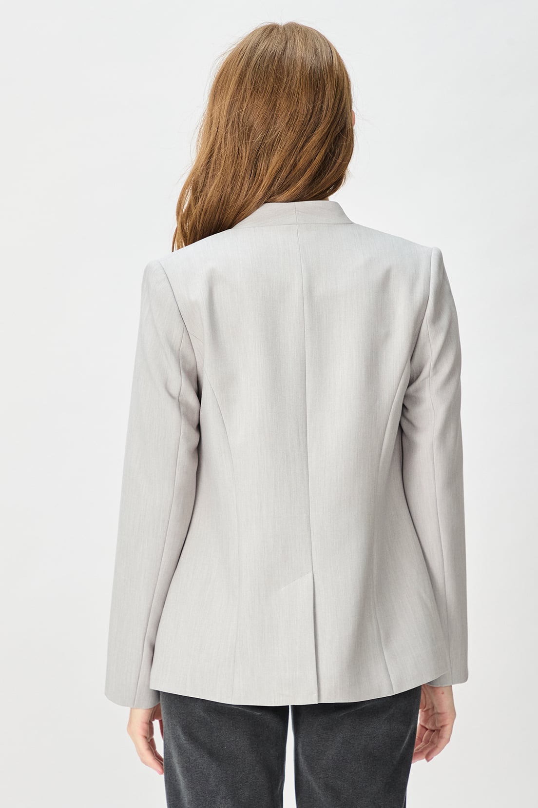 BLAZER MUJER GRIS LISO - 4