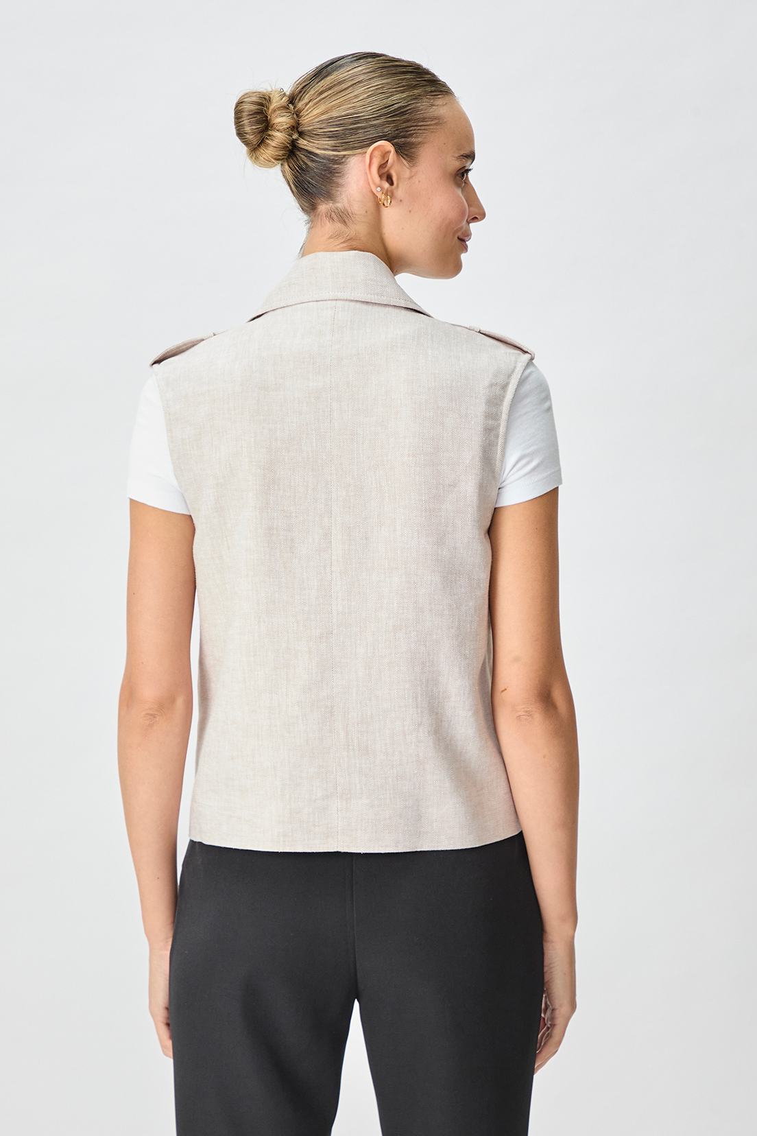 IMPERMEABLE LINO MUJER BEIGE TRENCH LISO - 4