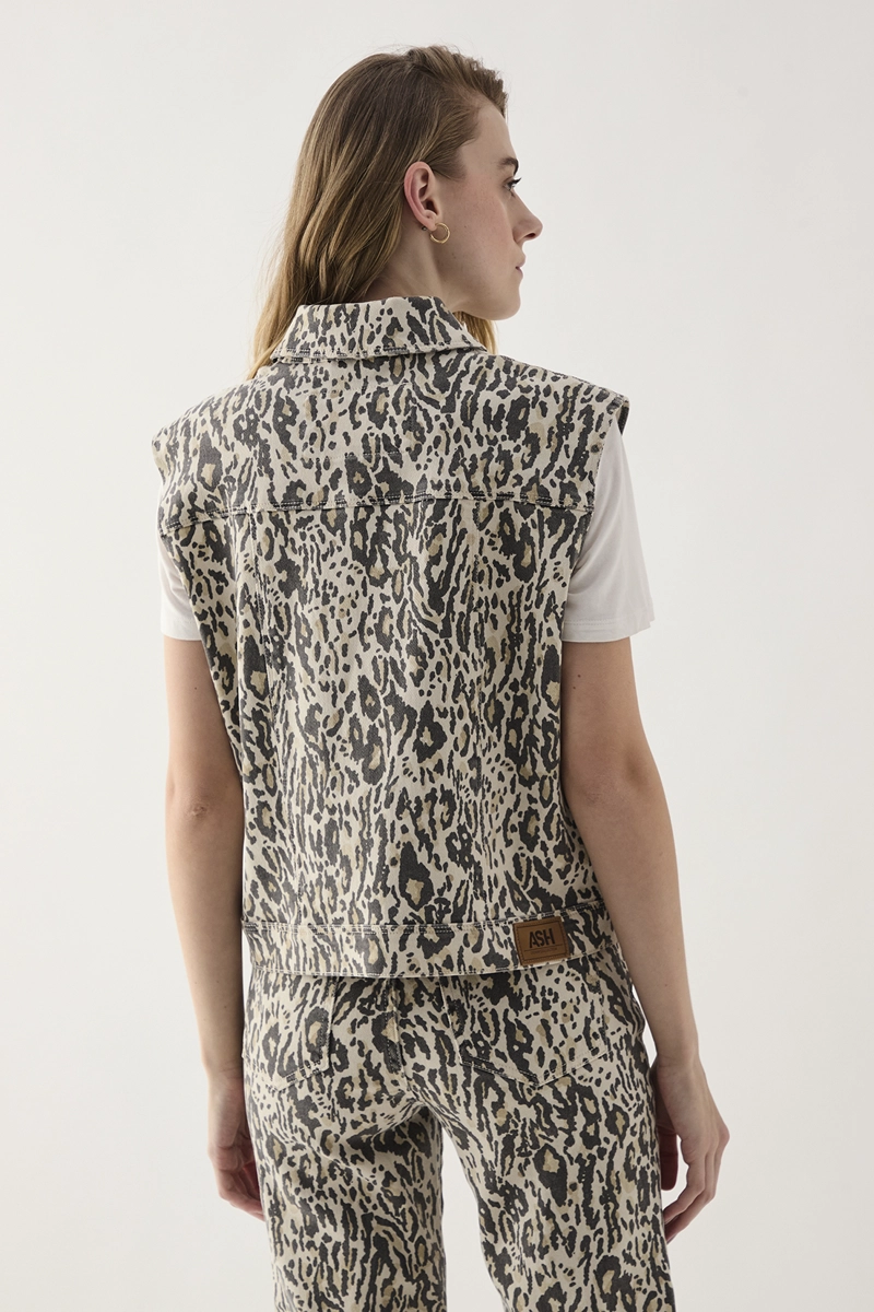 CHAQUETA ALGODÓN MUJER ASH NEGRO MEZCLILLA - 4