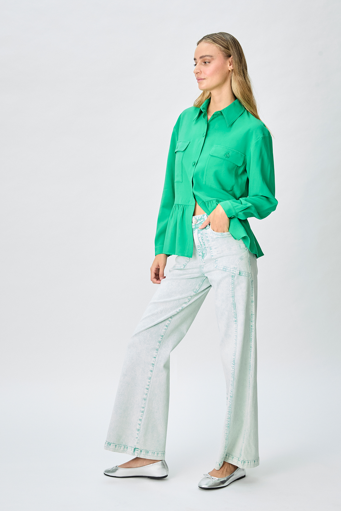 TAPADO MUJER VERDE LISO - 3