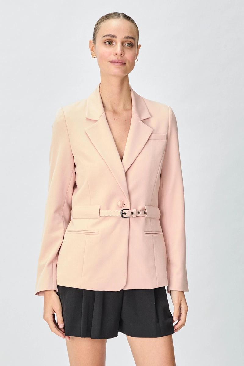 BLAZER MUJER ROSADO LISO - 3