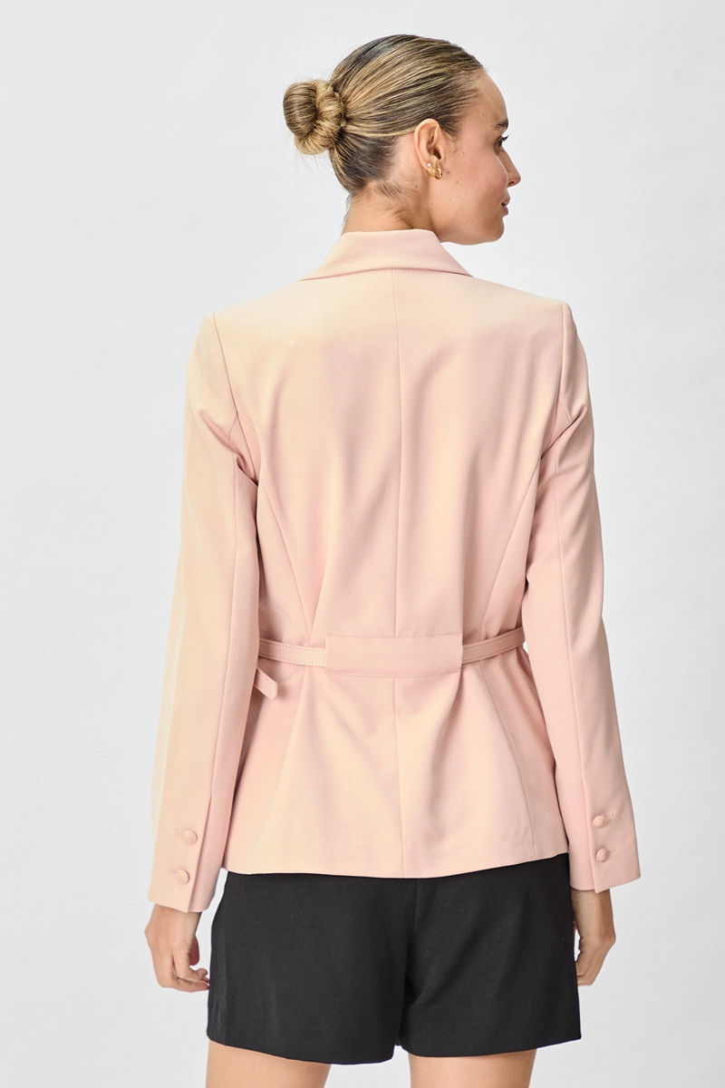 BLAZER MUJER ROSADO LISO - 5