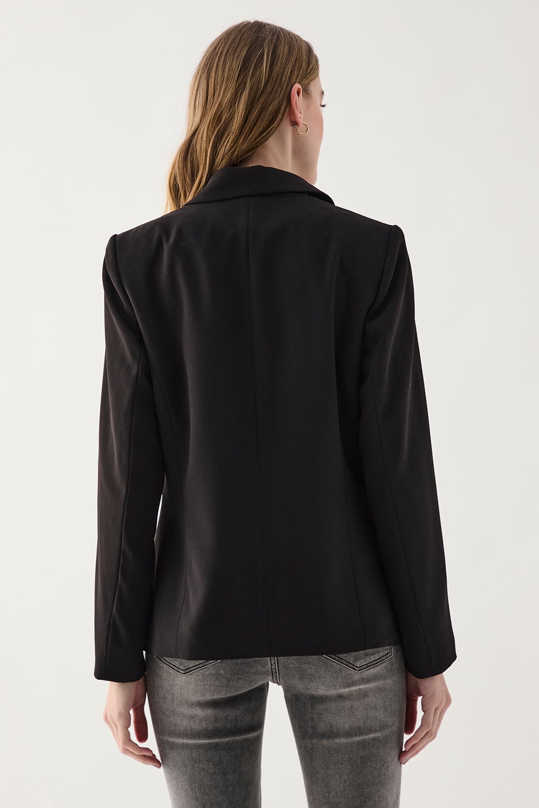 BLAZER MUJER ASH NEGRO LISO - 4