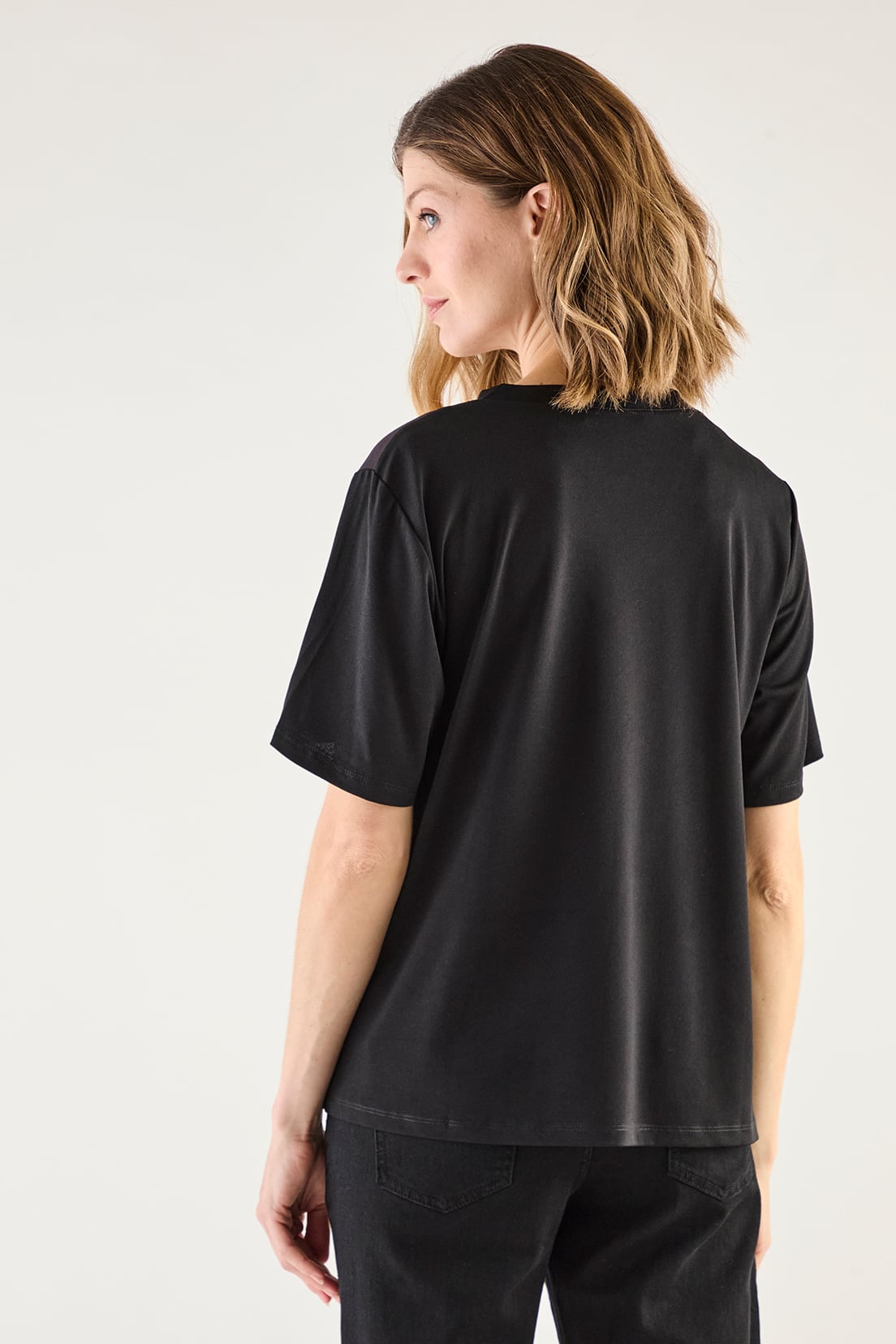 POLERA MUJER GRIFFE NEGRO ESTAMPADA - 4