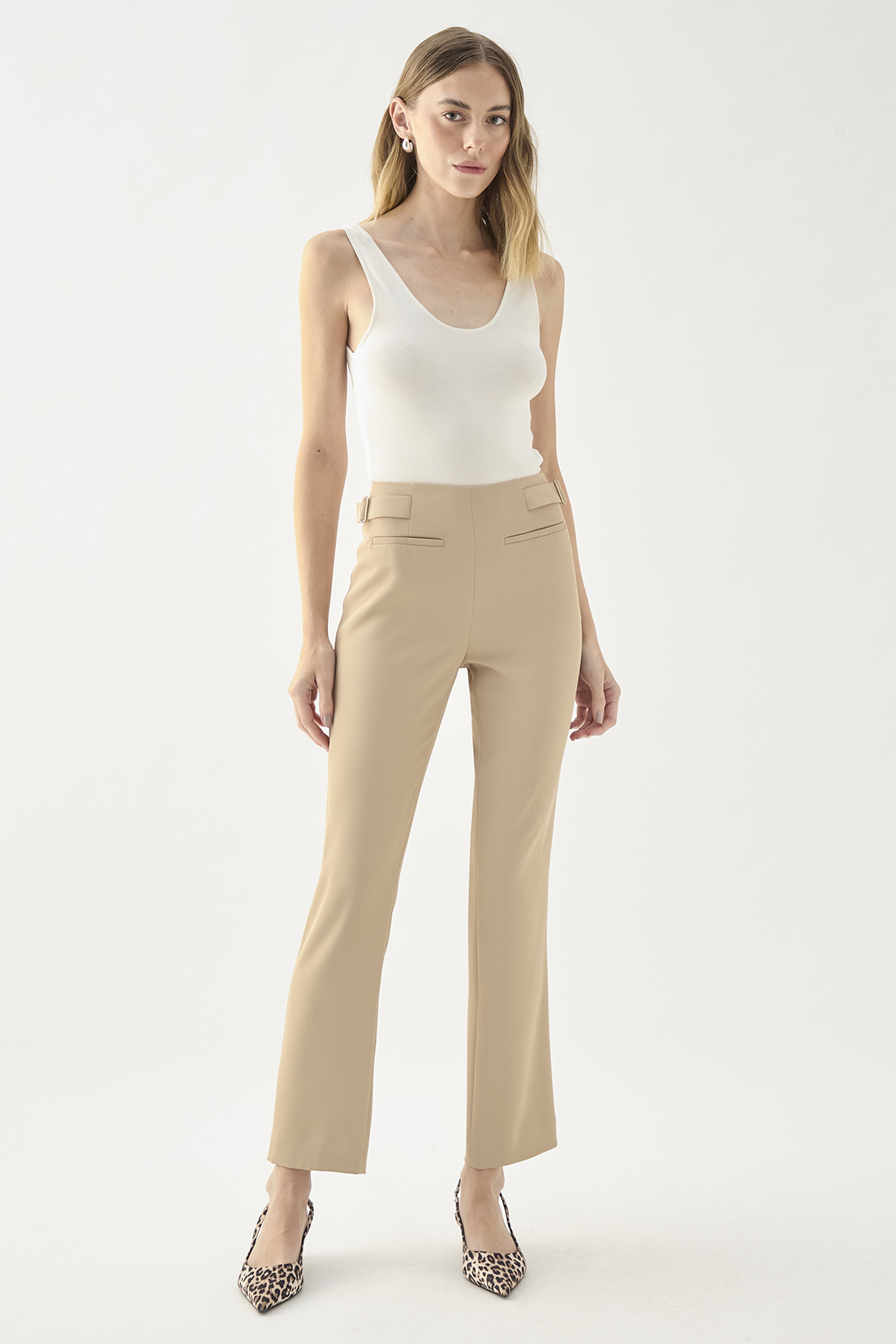 PANTALÓN MUJER ASH CAMEL LISO - 1