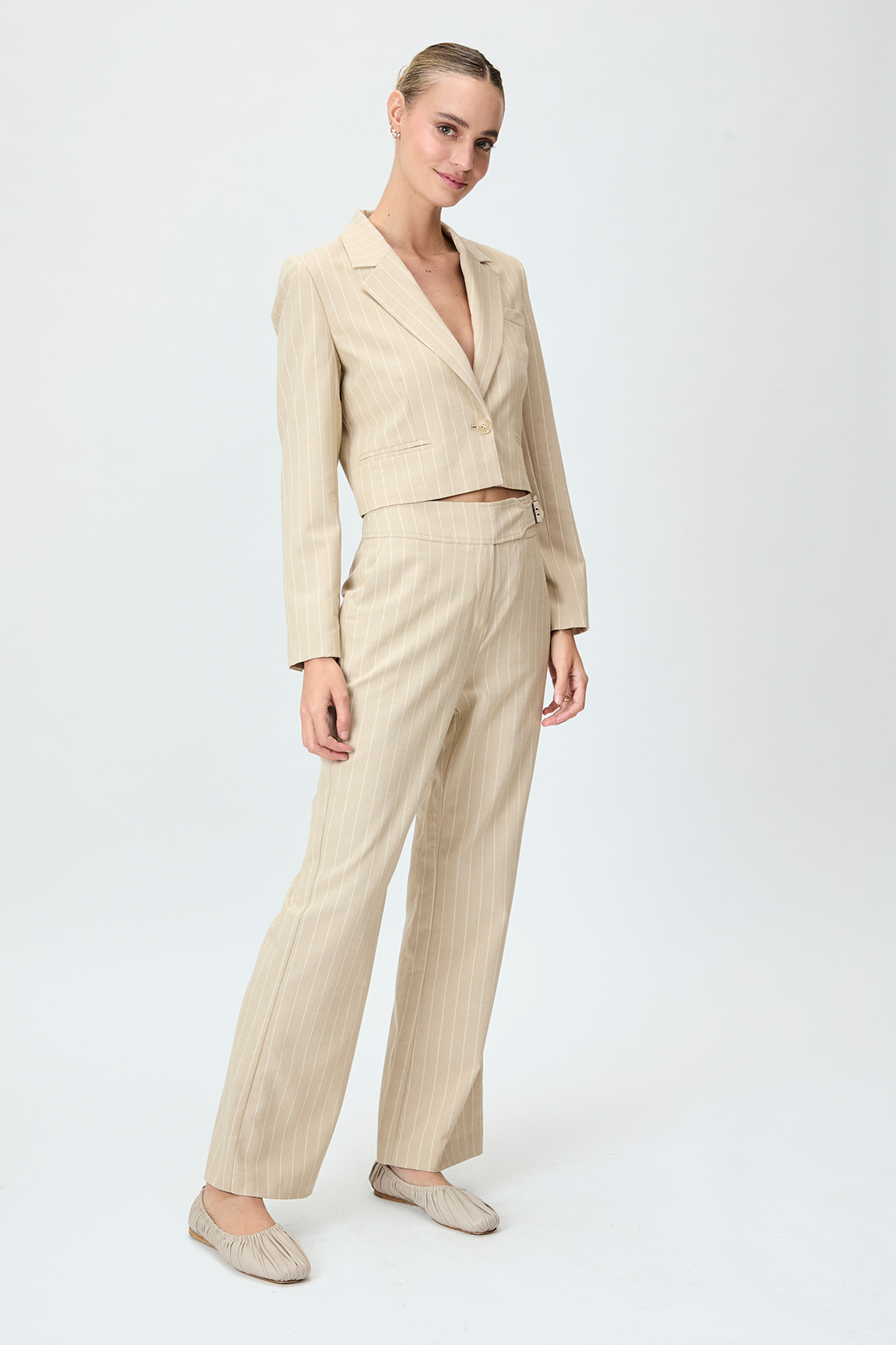 BLAZER MUJER BEIGE FANTASÍA - 2