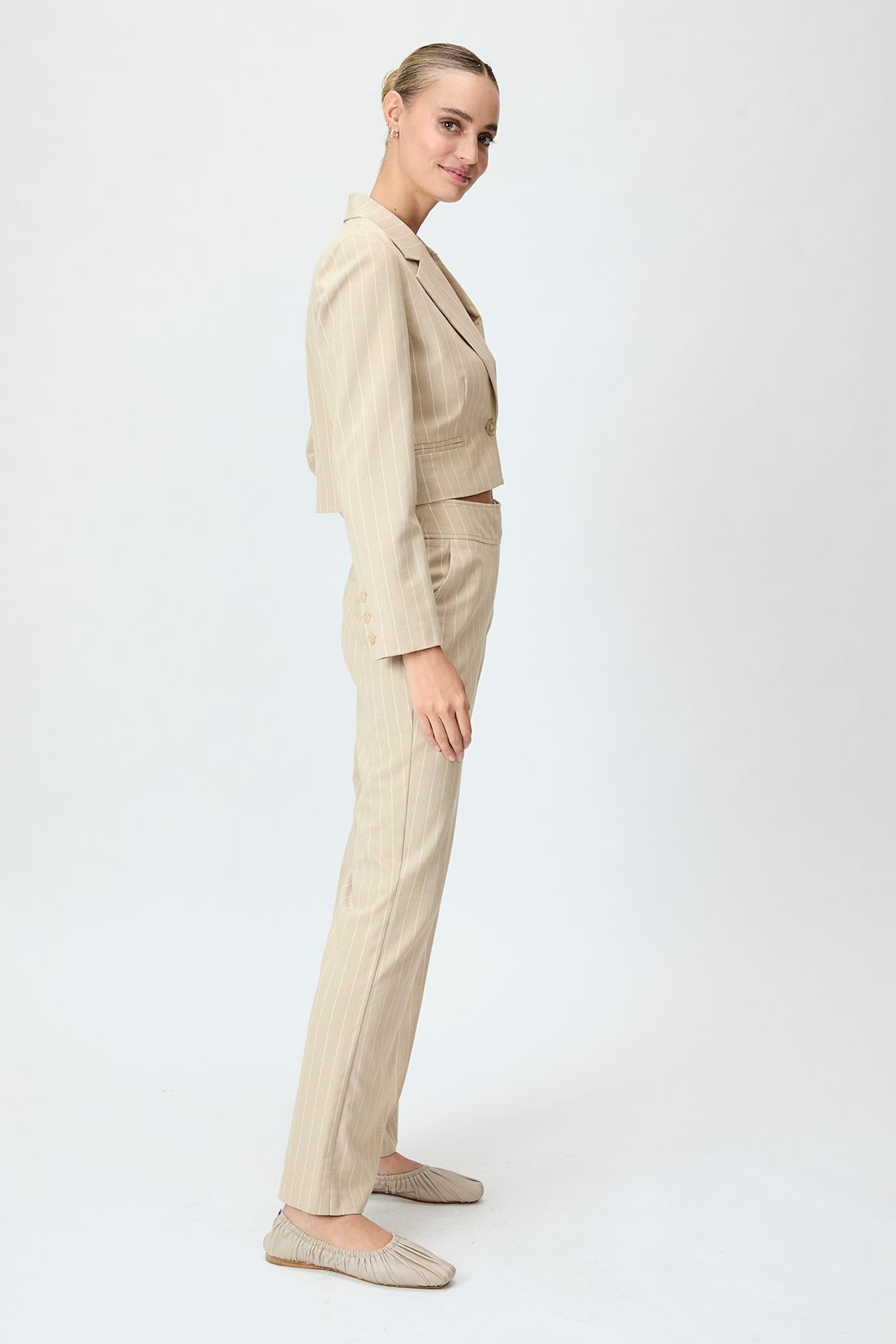 BLAZER MUJER BEIGE FANTASÍA - 4