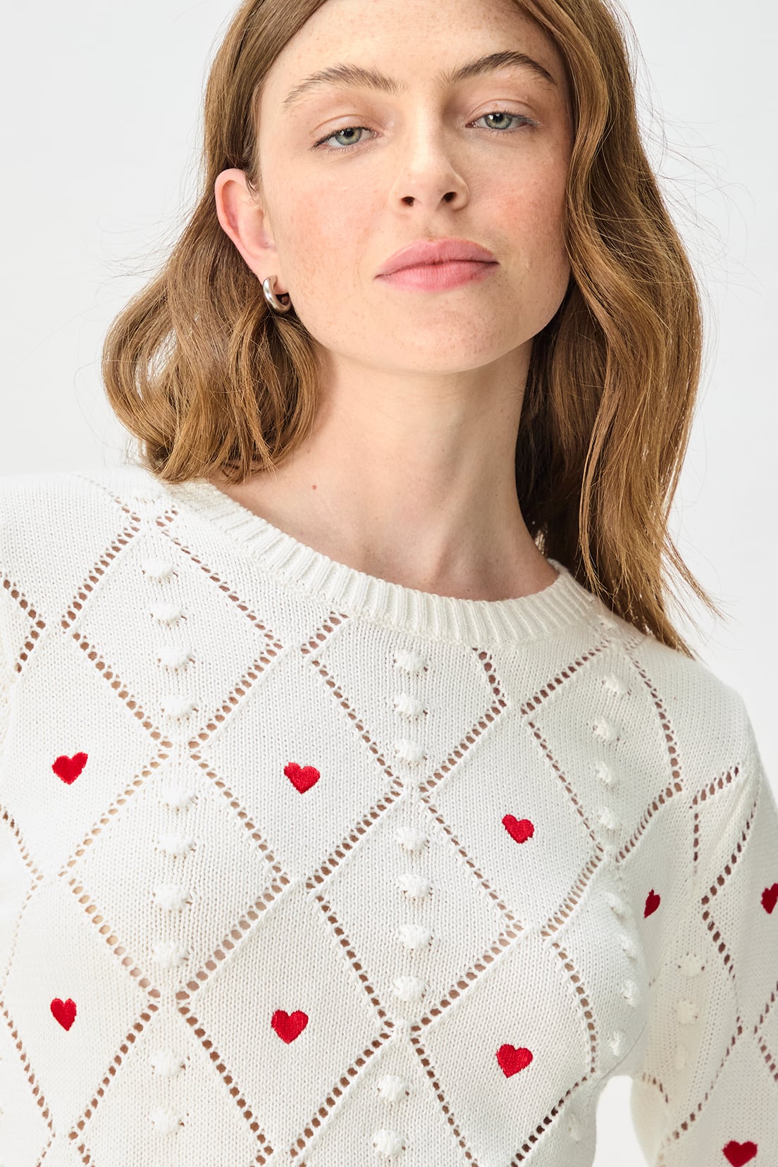 SWEATER ALGODÓN MUJER BLANCO LISO - 2