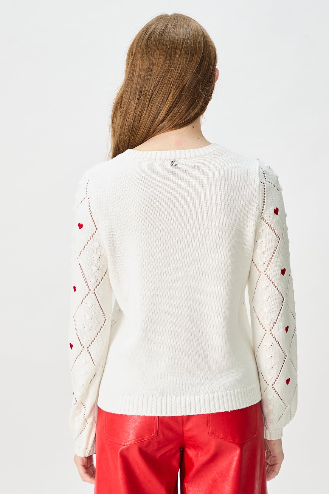 SWEATER ALGODÓN MUJER BLANCO LISO - 4