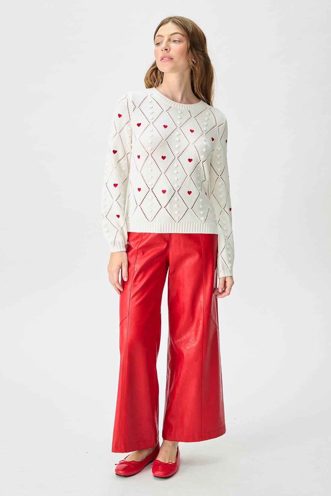 SWEATER ALGODÓN MUJER BLANCO LISO - 5