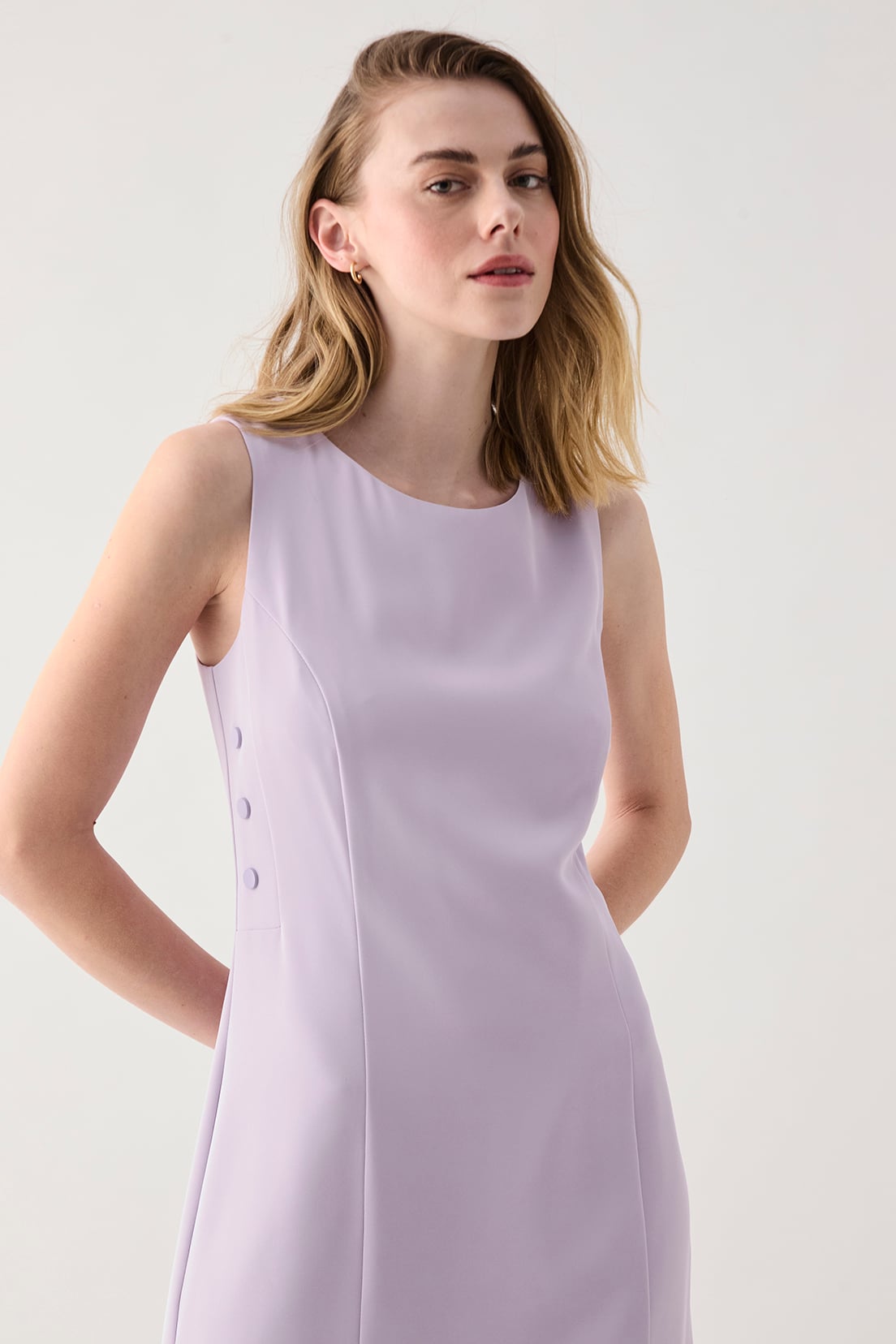 VESTIDO MUJER ASH LILA LISO - 1