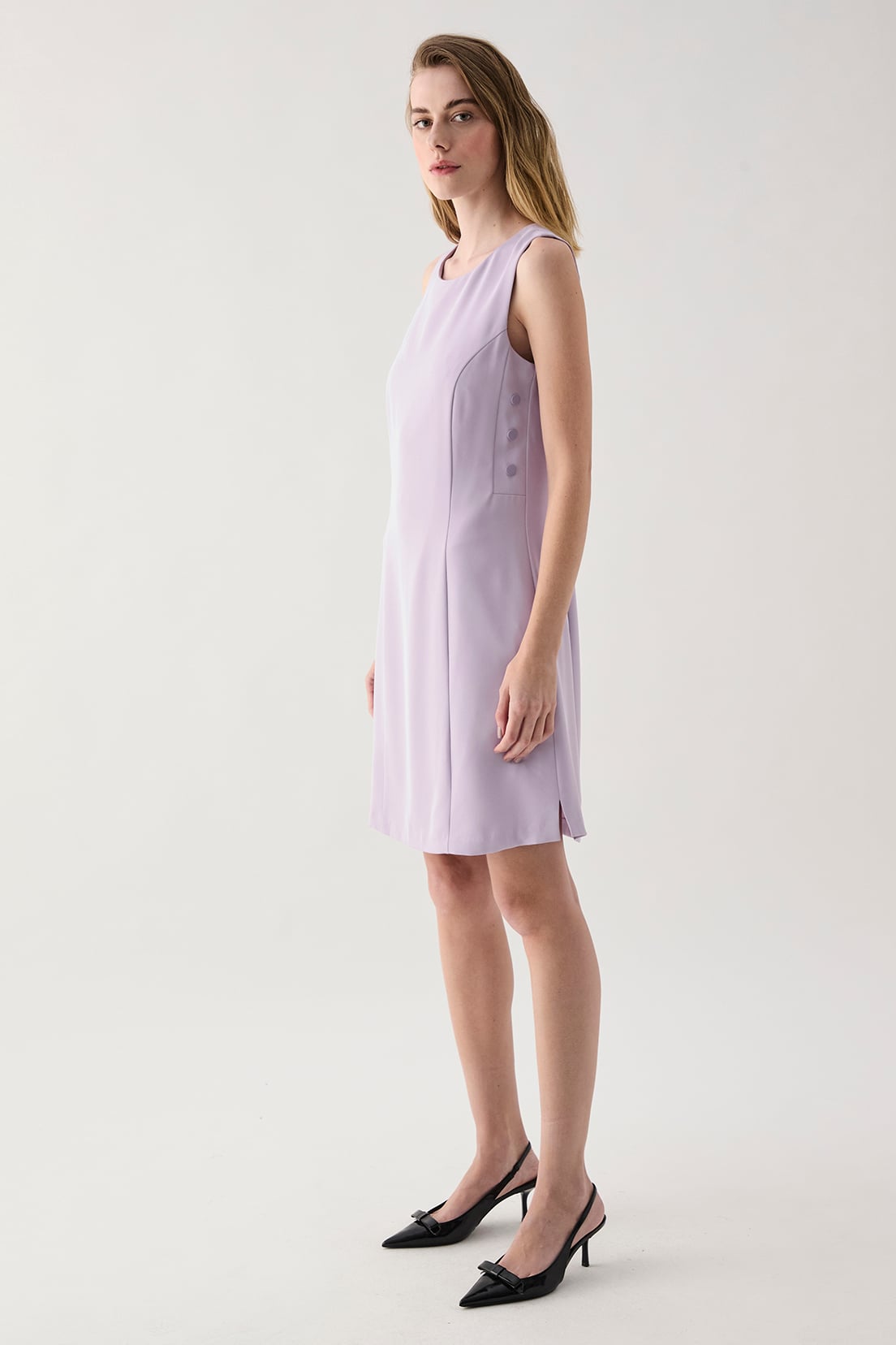 VESTIDO MUJER ASH LILA LISO - 5