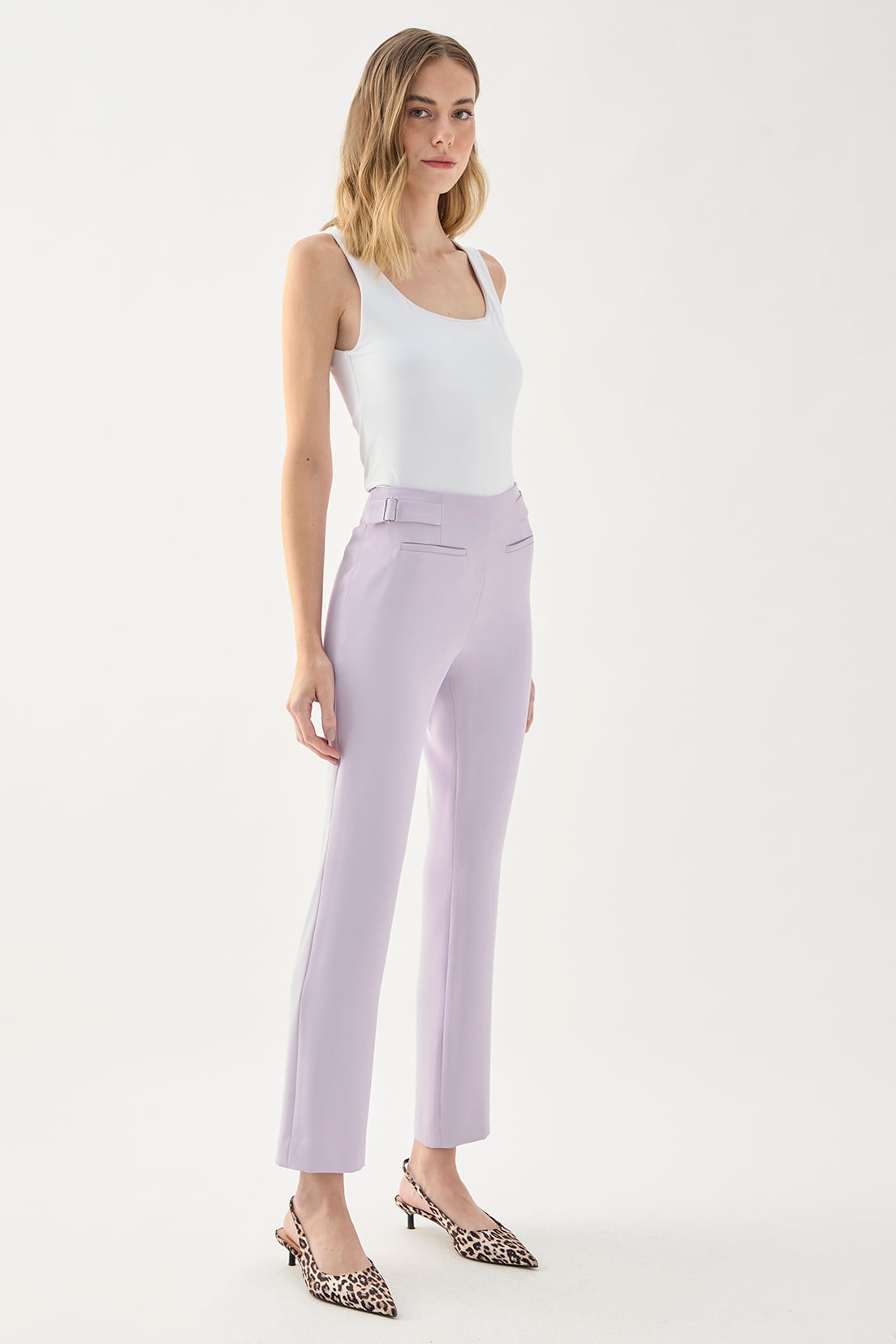 PANTALÓN MUJER ASH LILA LISO - 4