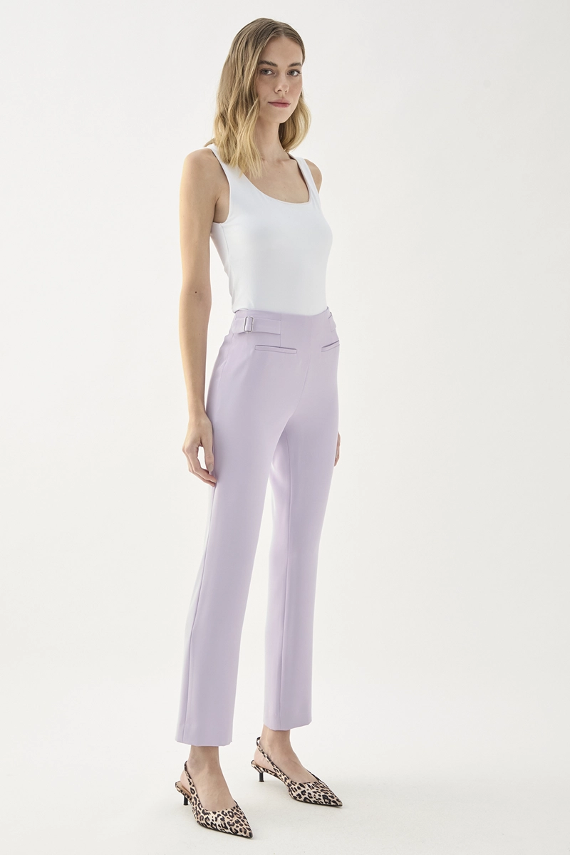 PANTALÓN MUJER ASH LILA LISO - 4