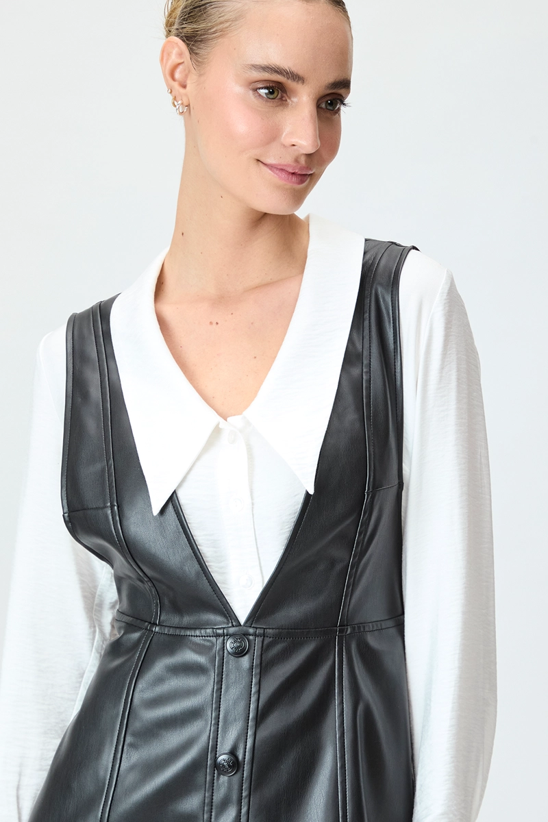 VESTIDO MUJER IO NEGRO LISO - 2