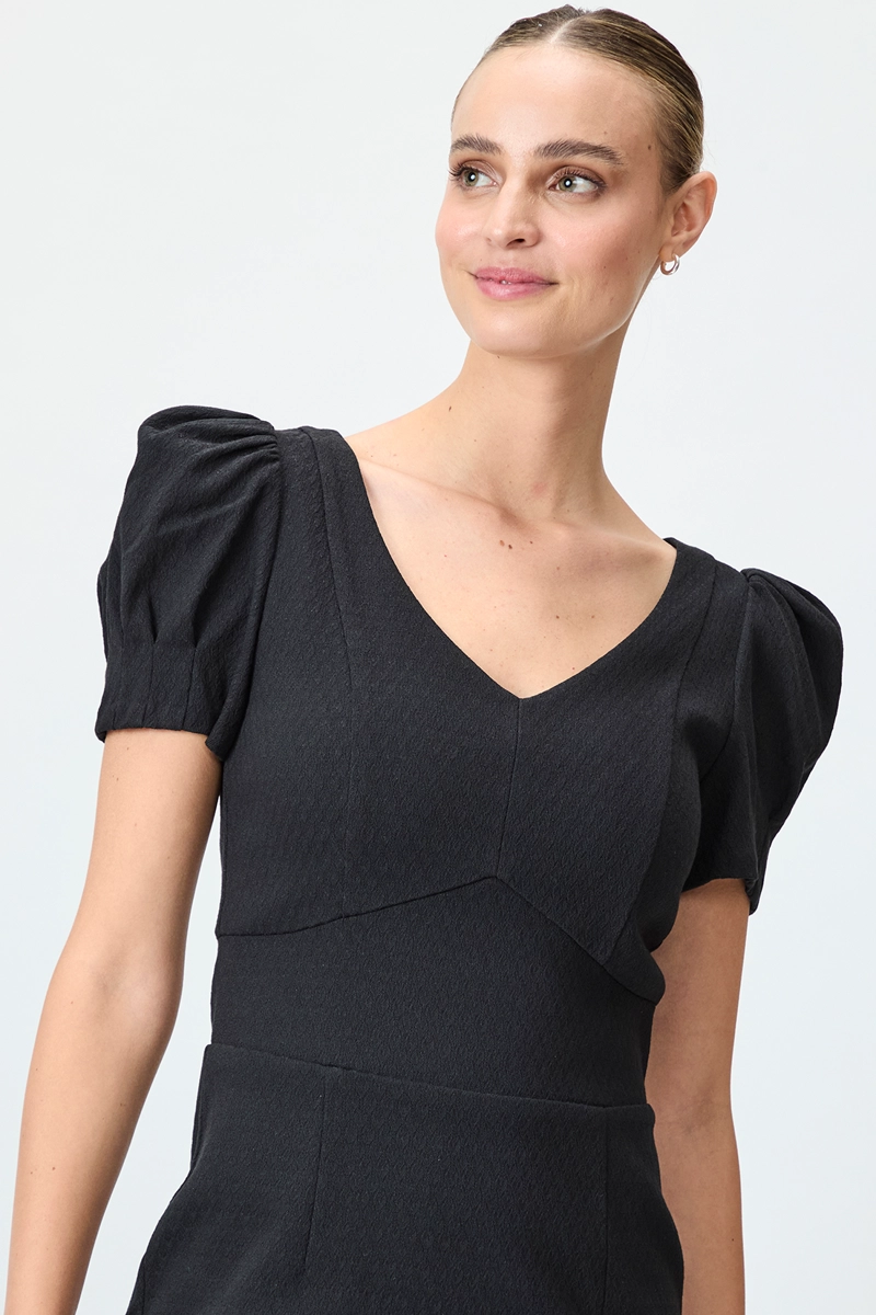 VESTIDO MUJER IO NEGRO LISO - 2