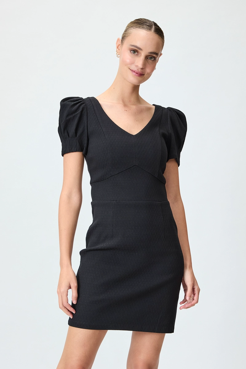 VESTIDO MUJER IO NEGRO LISO - 3