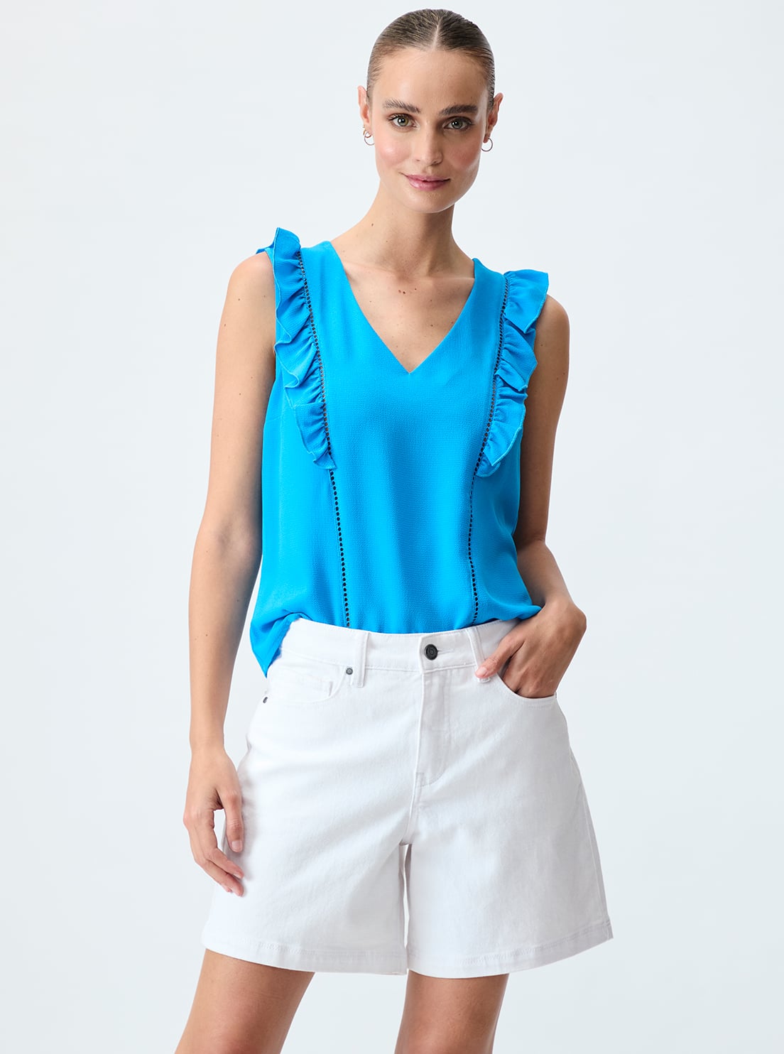 BLUSA MUJER AZUL LISA - 1