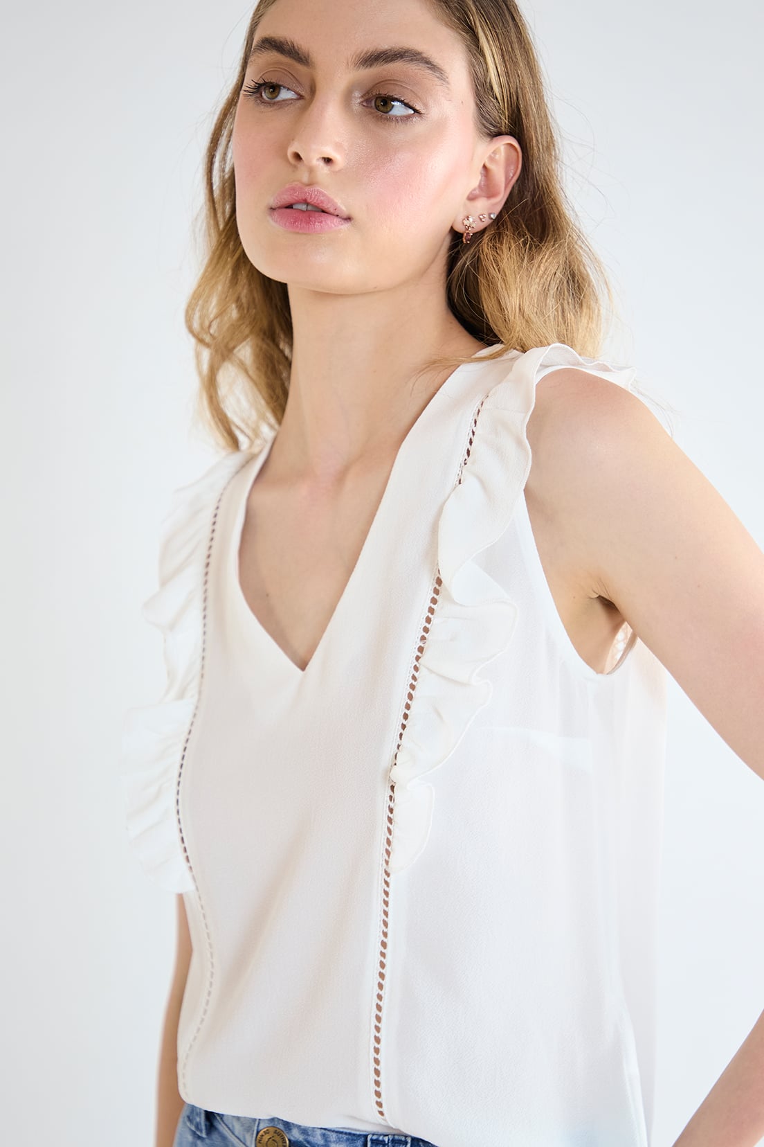 BLUSA MUJER BLANCO LISA - 2