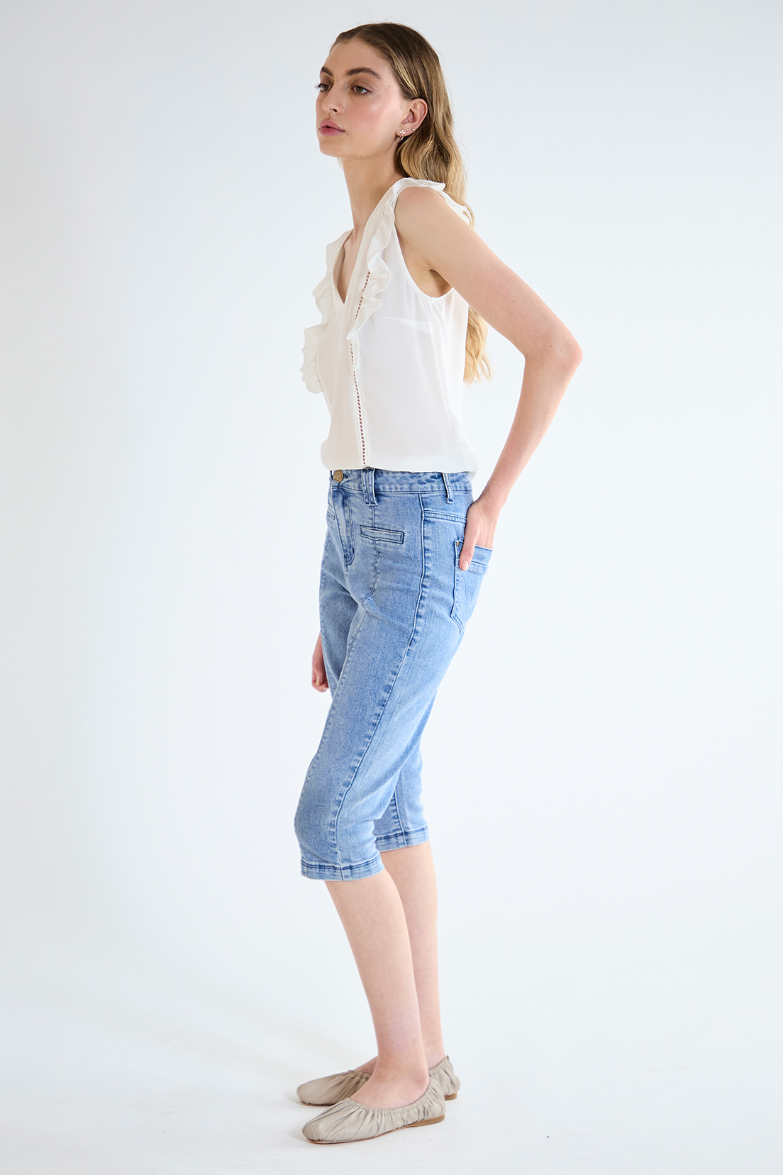 BLUSA MUJER BLANCO LISA - 3