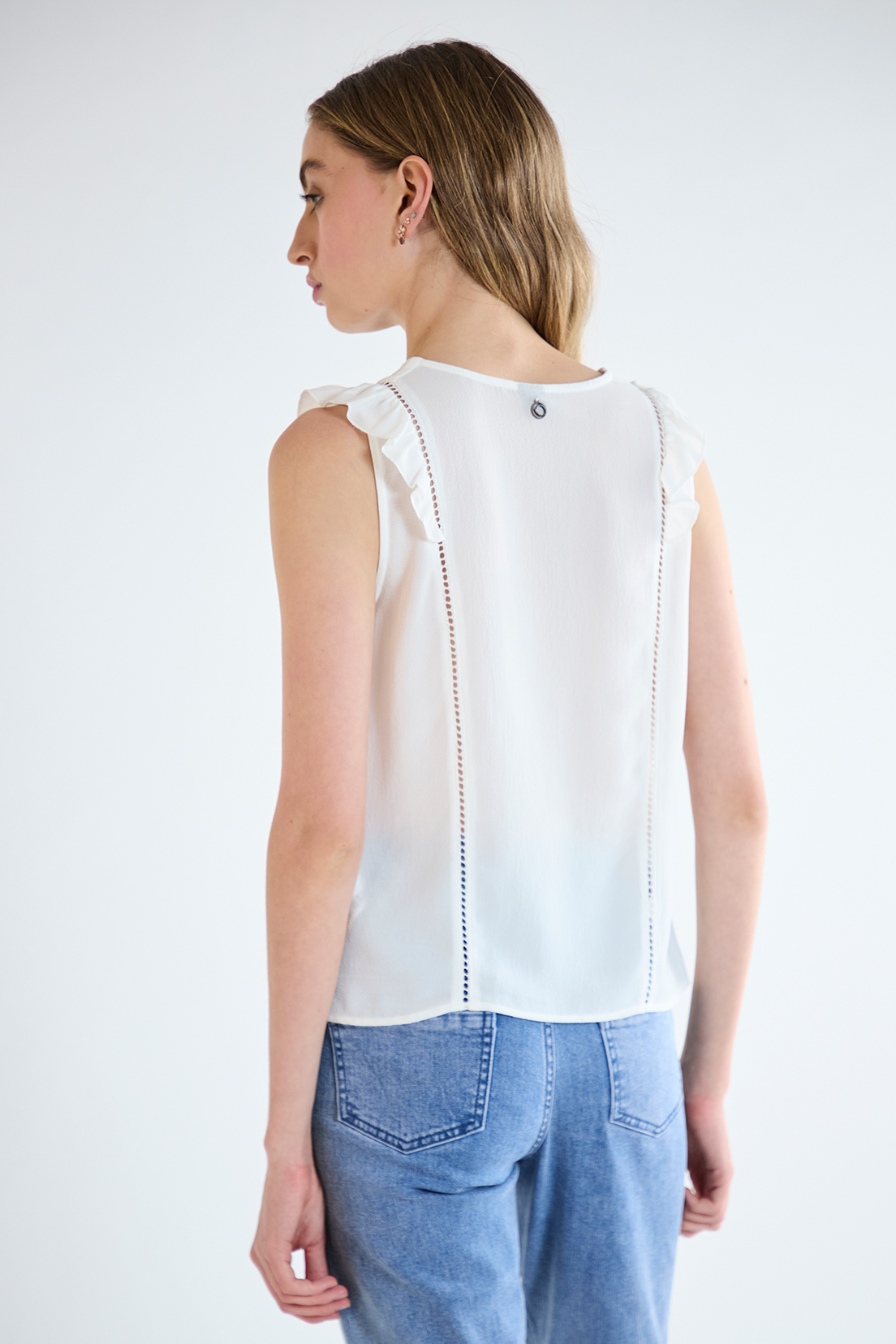BLUSA MUJER BLANCO LISA - 4