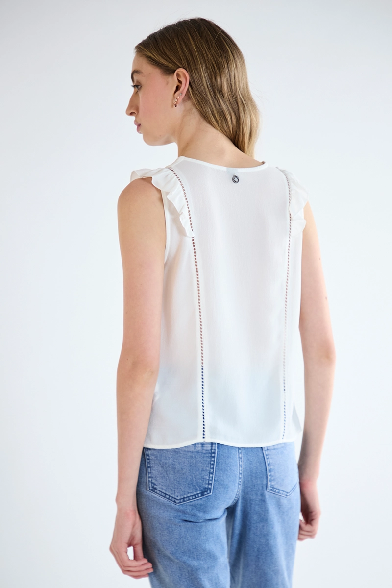 BLUSA MUJER BLANCO LISA - 4
