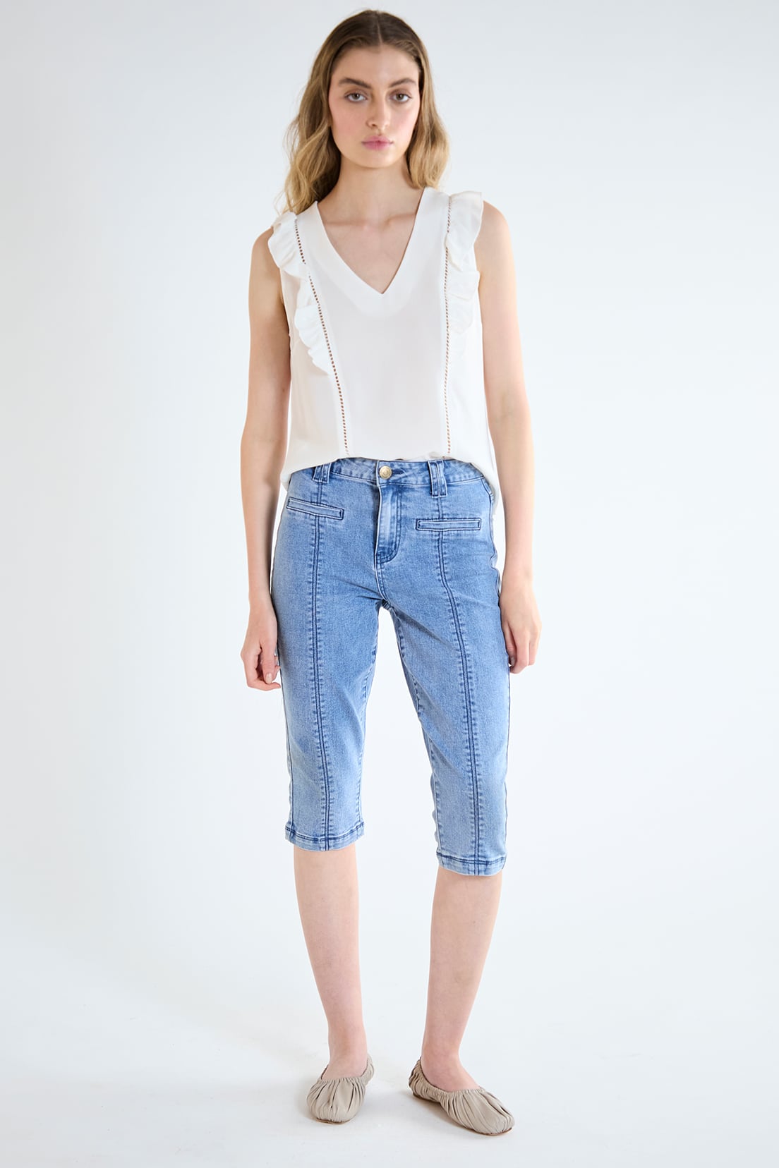 BLUSA MUJER BLANCO LISA - 5