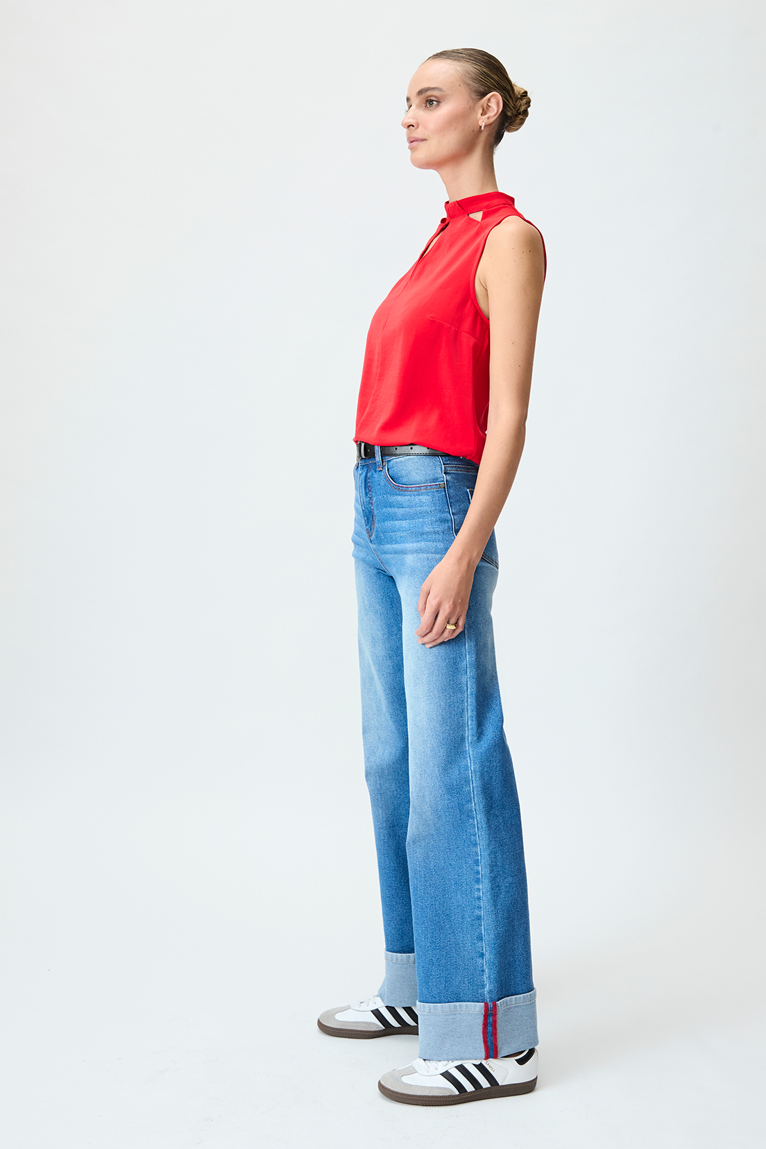 BLUSA MUJER ROJO LISA - 3
