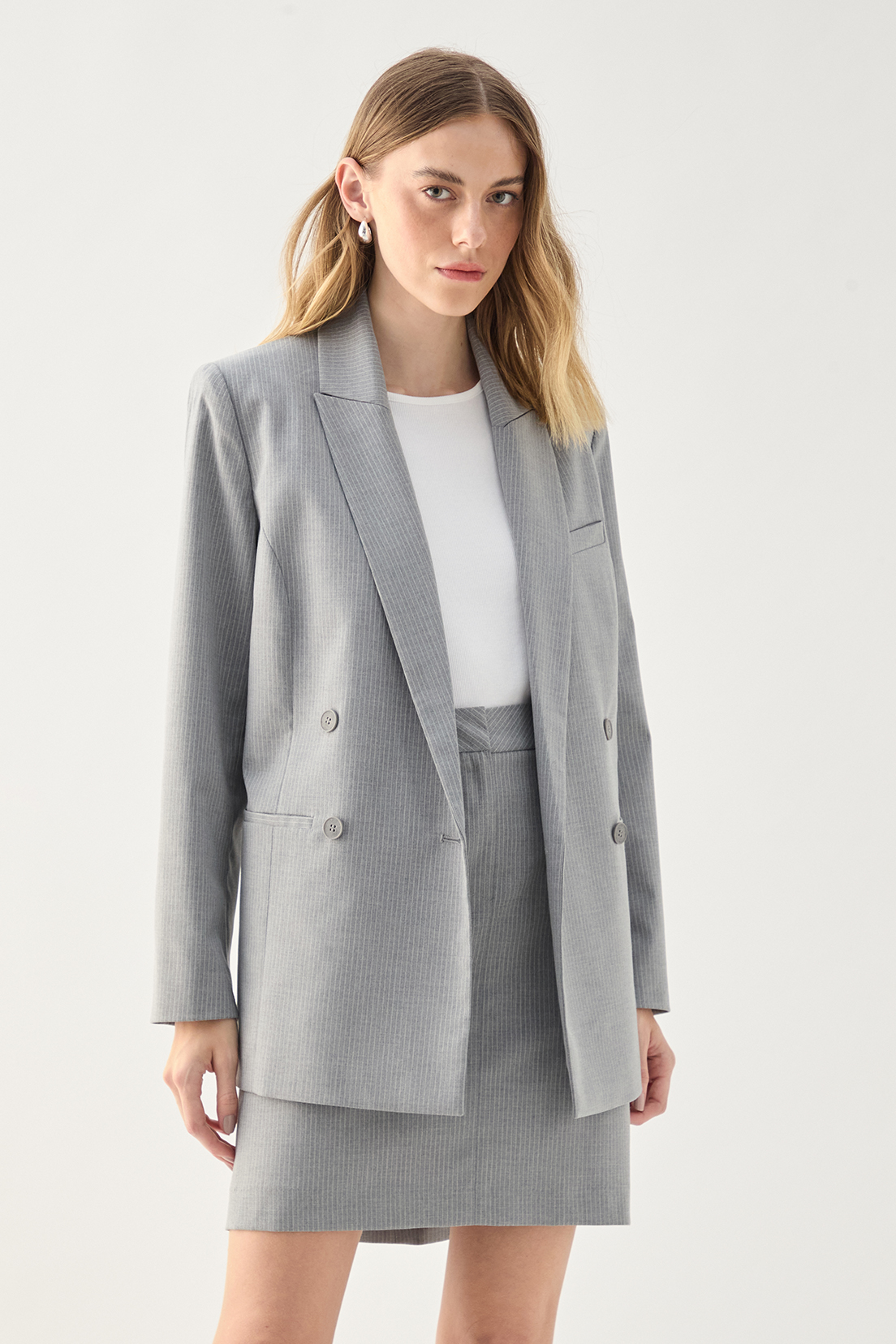BLAZER MUJER ASH GRIS RAYA DIPLOMATICA - 5
