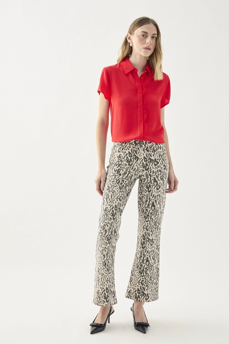 BLUSA MUJER ASH ROJO LISA - 5