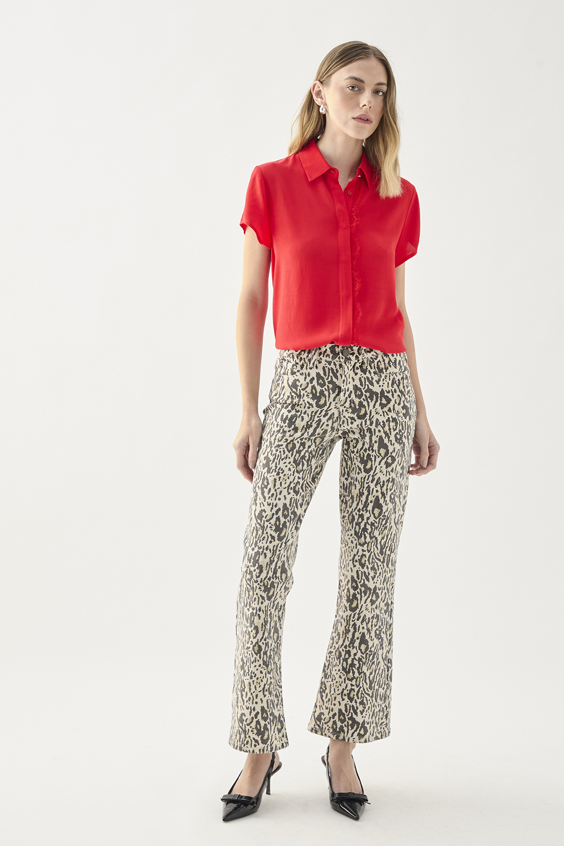 BLUSA MUJER ASH ROJO LISA - 5
