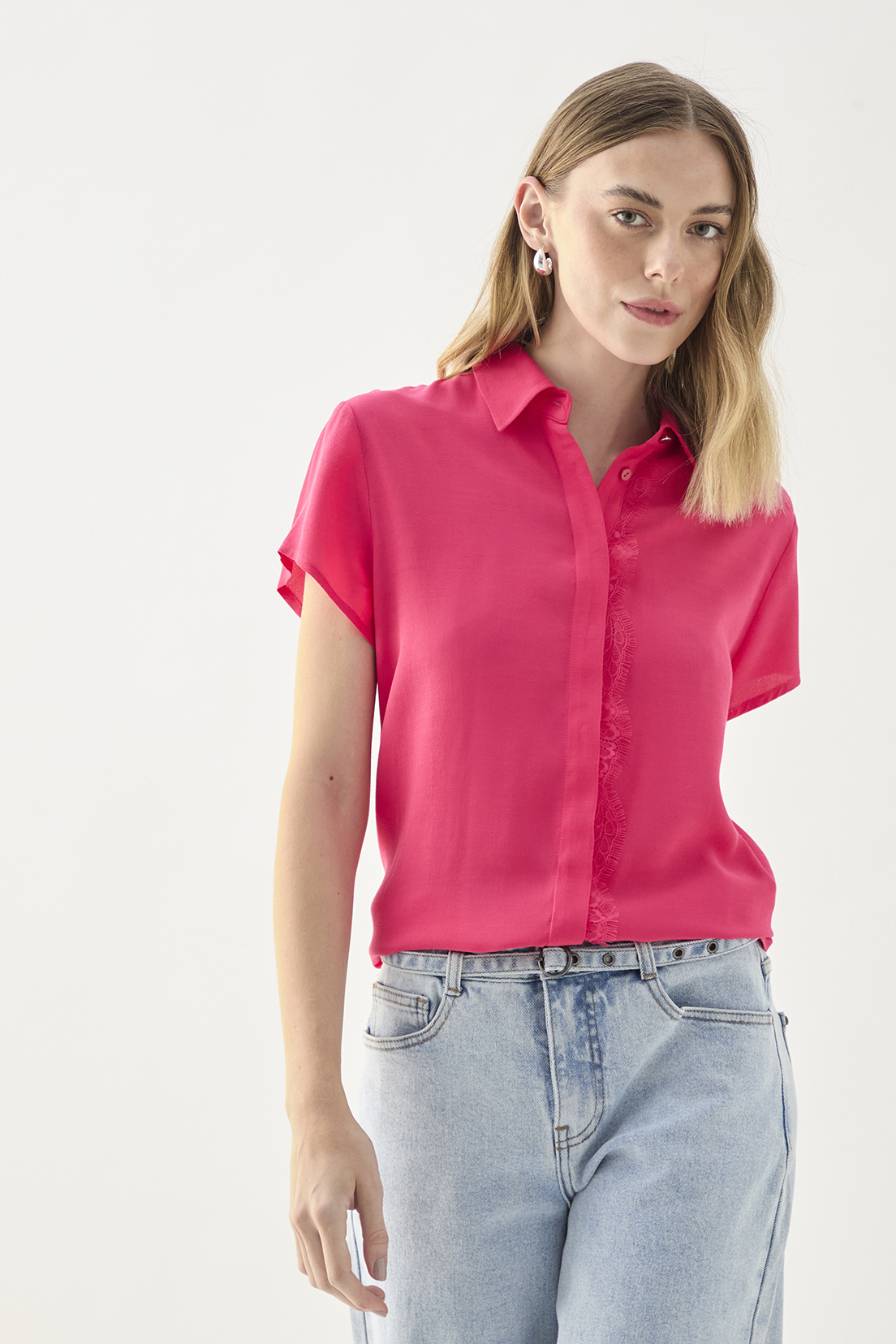 BLUSA MUJER ASH FUCSIA LISA - 1