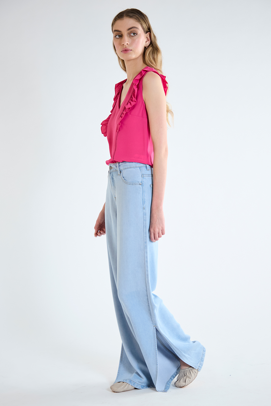 BLUSA MUJER FUCSIA LISA - 3