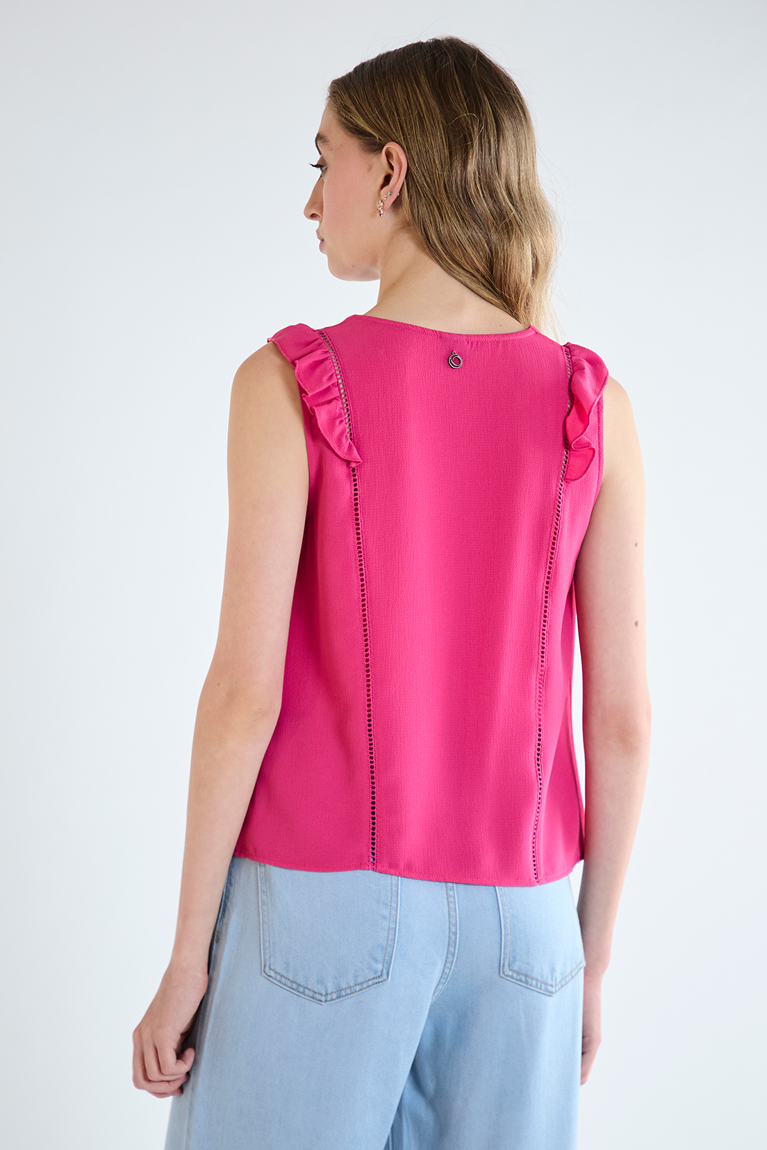 BLUSA MUJER FUCSIA LISA - 4