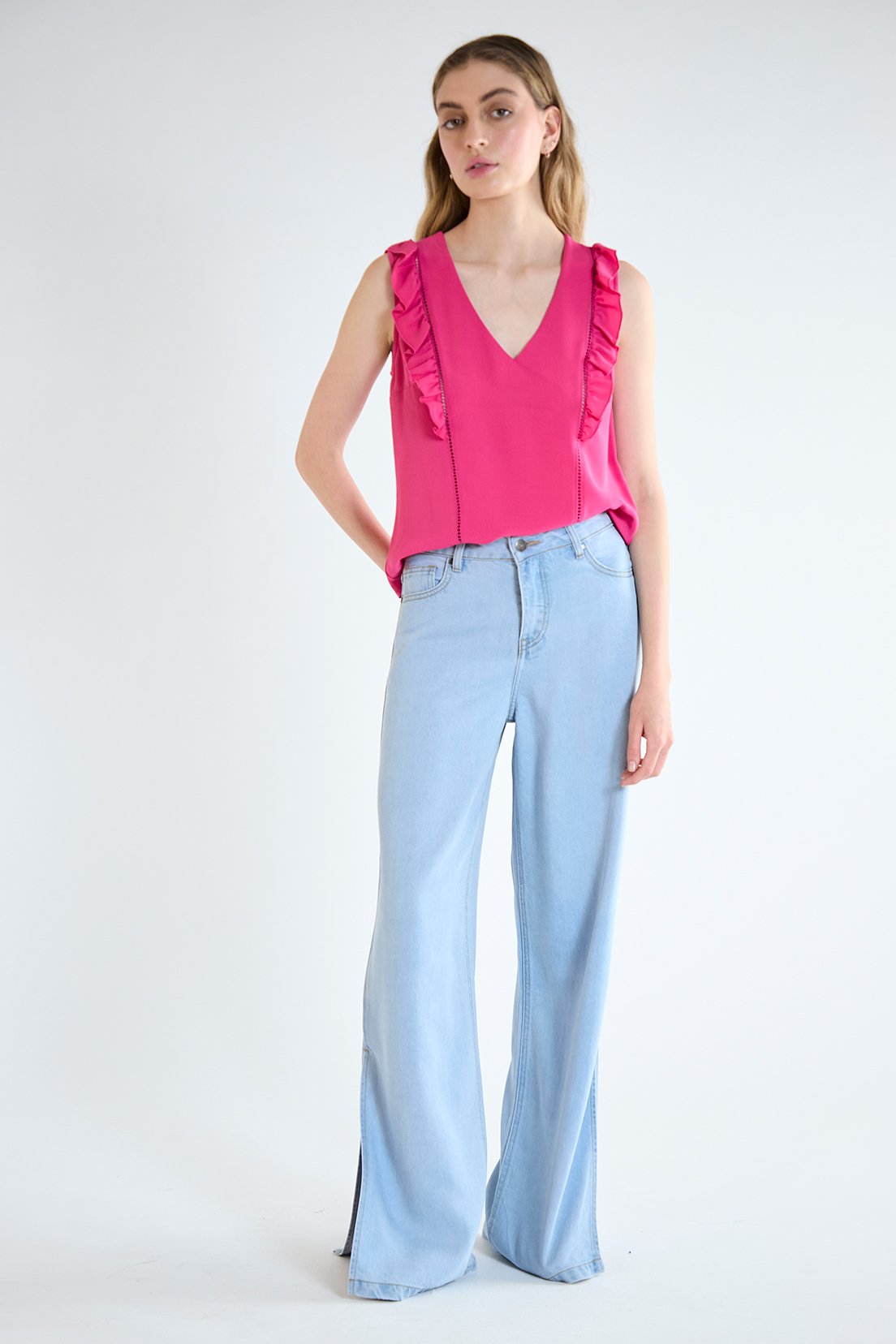 BLUSA MUJER FUCSIA LISA - 5