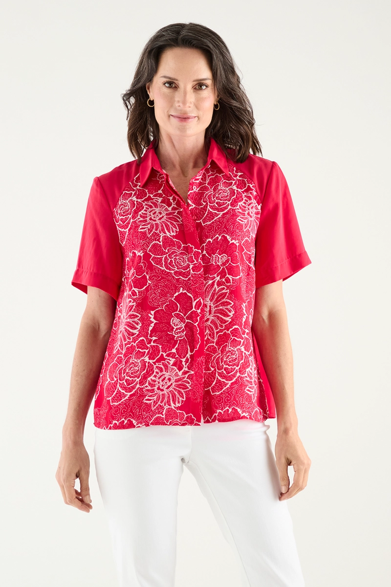 BLUSAS MANGA CORTA MUJER MAGRIFFE - 1