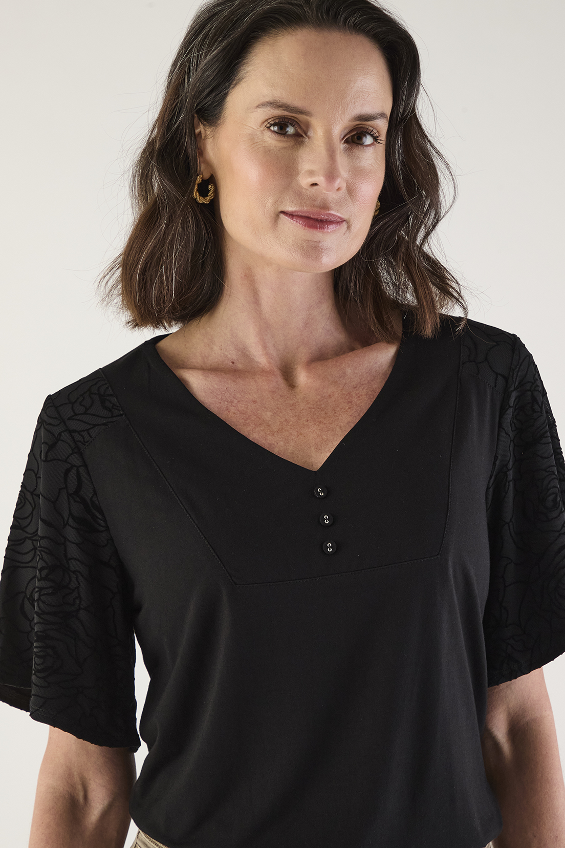 POLERA MANGA CORTA MUJER MAGRIFFE - 1