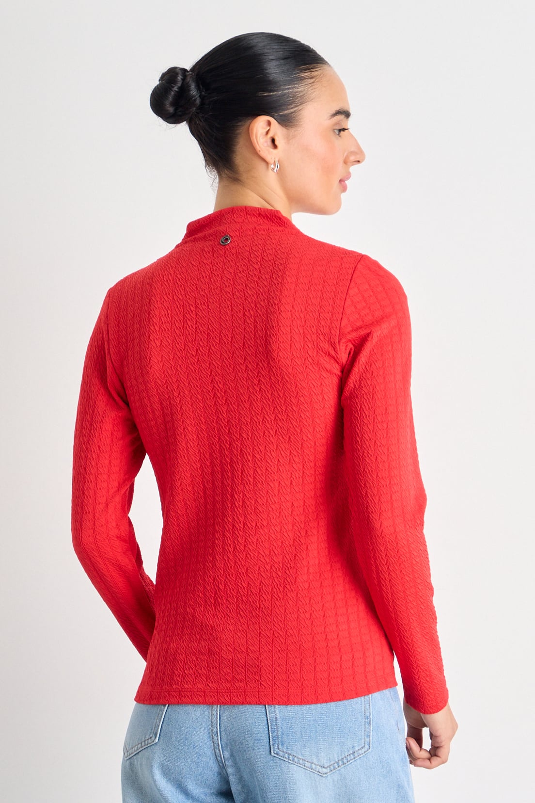 POLERA MANGA LARGA ROJO MUJER IO - 4
