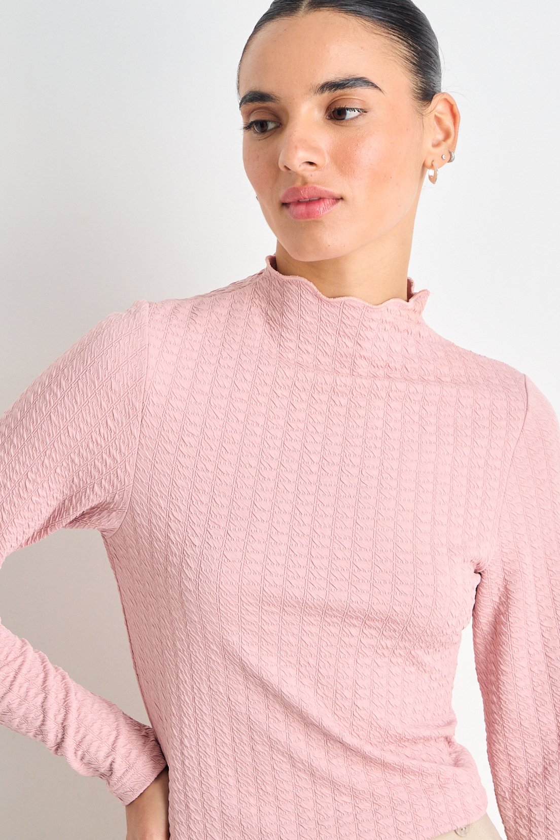 POLERA MANGA LARGA ROSA MUJER IO - 2