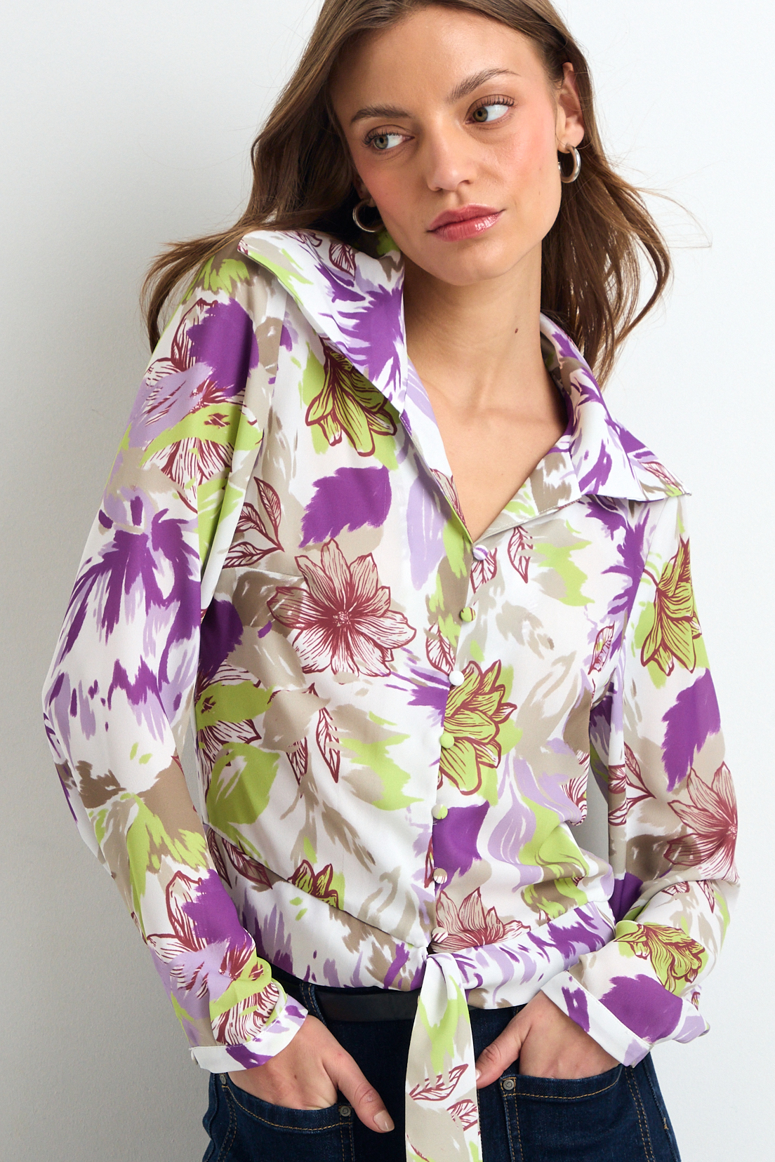 BLUSAS MANGA LARGA MORADO MUJER IO - 1