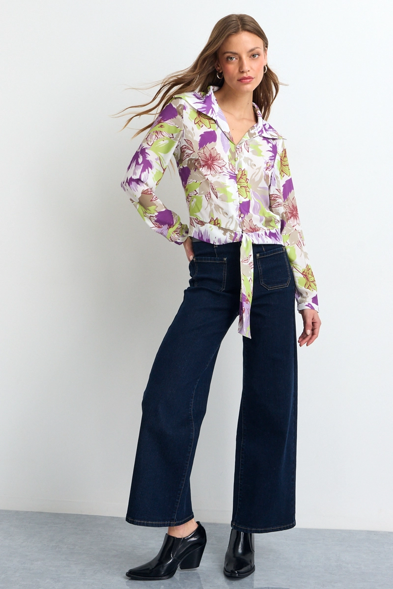 BLUSAS MANGA LARGA MORADO MUJER IO - 3
