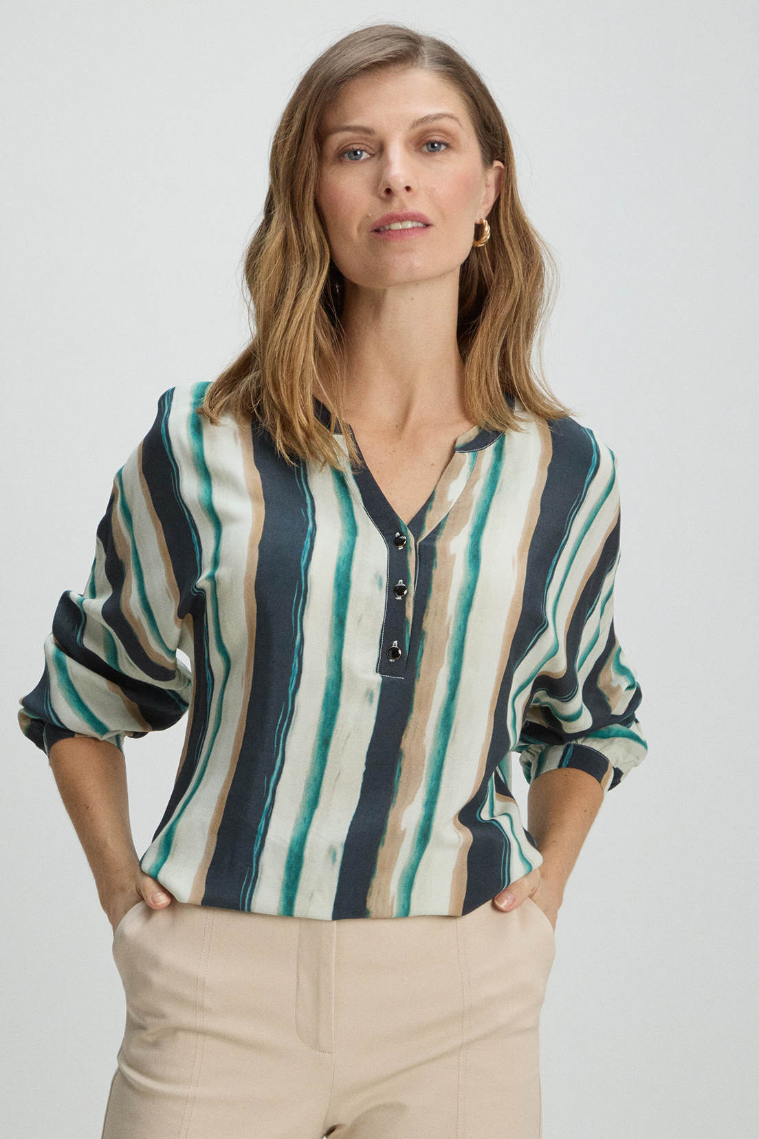 BLUSAS MANGA LARGA CRUDO MUJER MAGRIFFE - 1