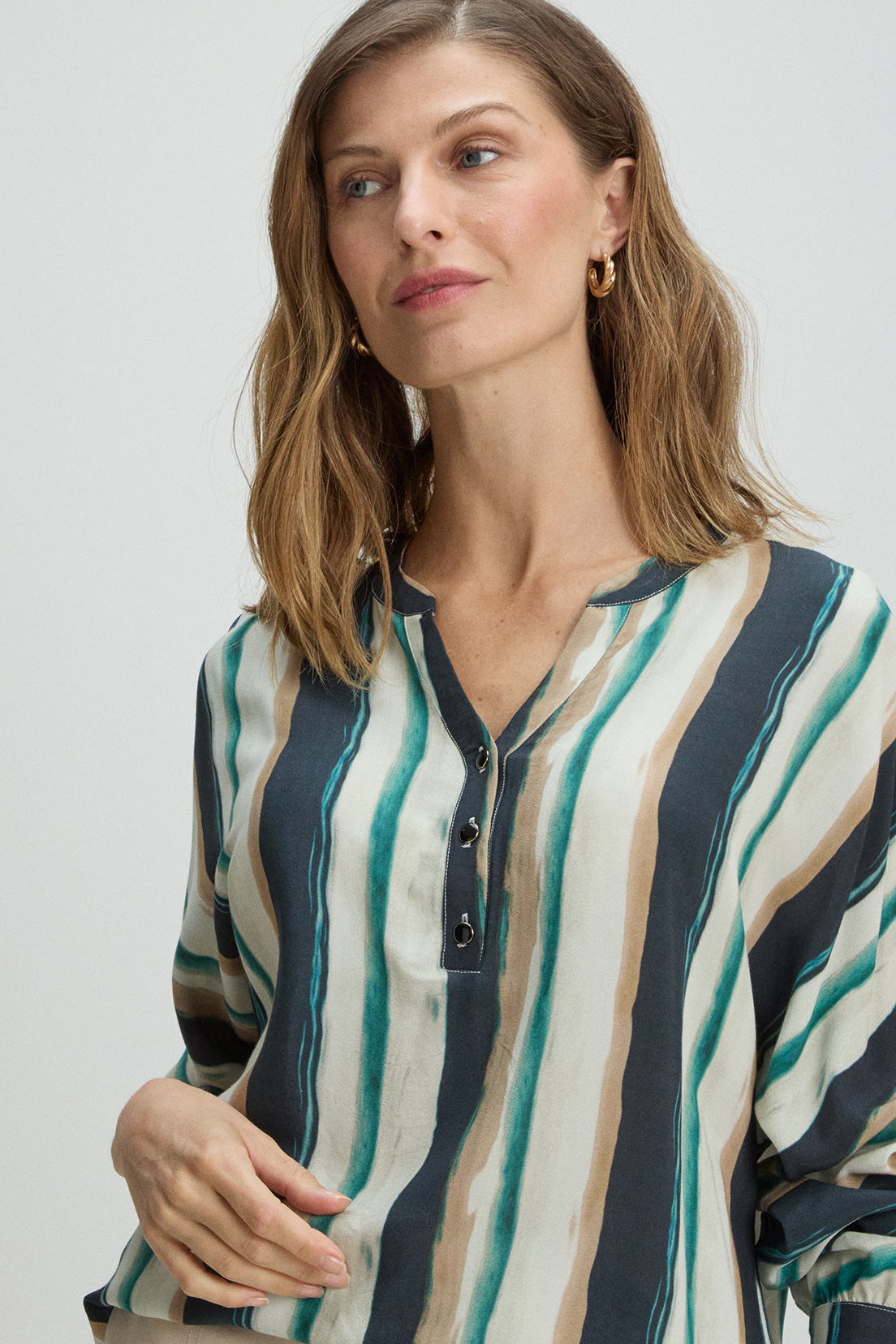 BLUSAS MANGA LARGA CRUDO MUJER MAGRIFFE - 2