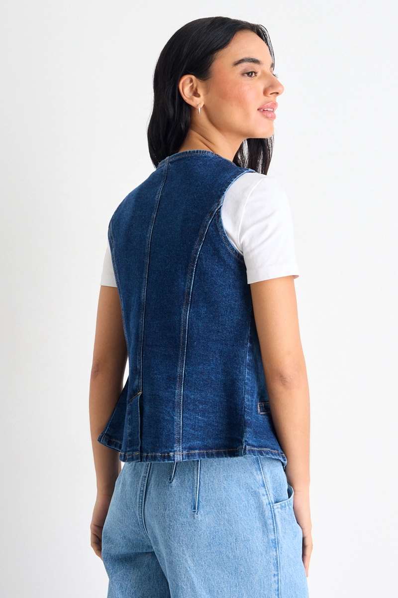 GILET MEZCLILLA AZUL MUJER IO - 4