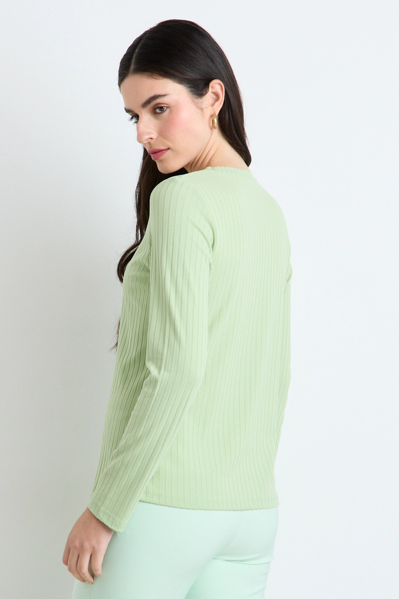 POLERA MANGA LARGA VERDE MUJER ASH - 4