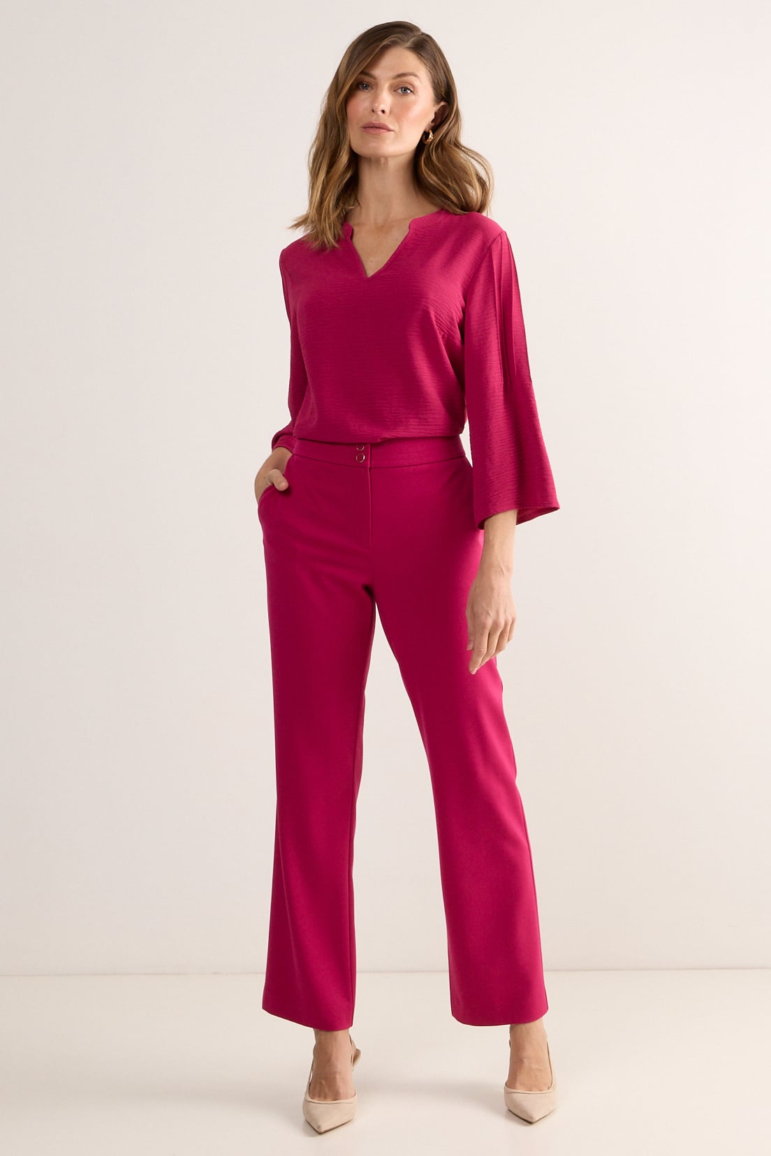 PANTALON FUCSIA MUJER MAGRIFFE - 1