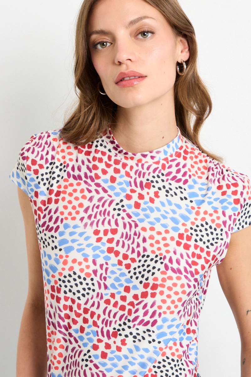 POLERA MANGA CORTA ROJO MUJER IO - 1