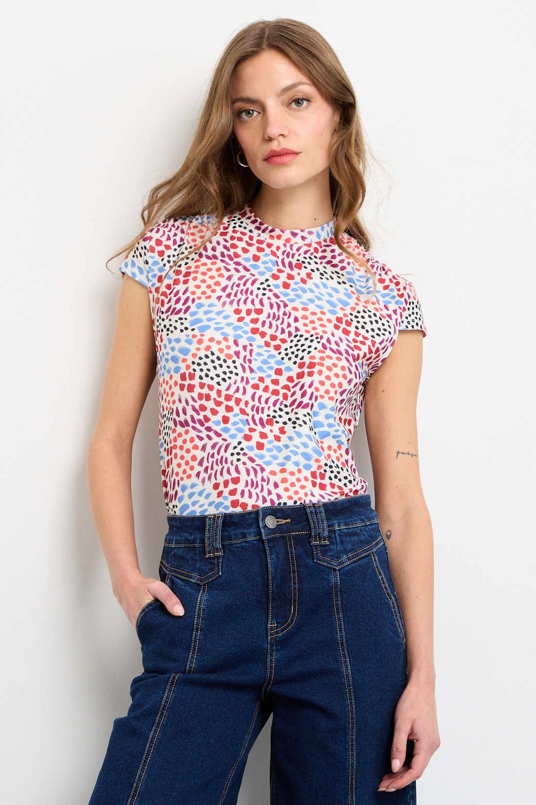 POLERA MANGA CORTA ROJO MUJER IO - 2
